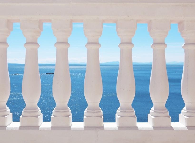 terrassa amb vistes al mar