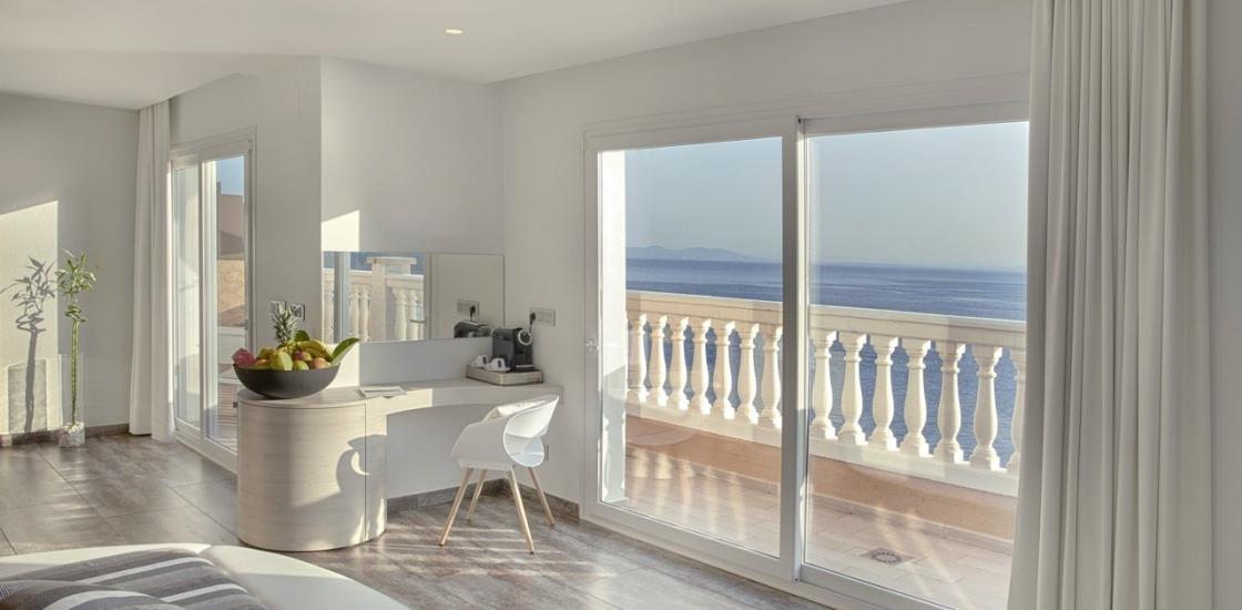 Penthouse suite with sea views